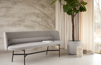 HARRI bench with backrest