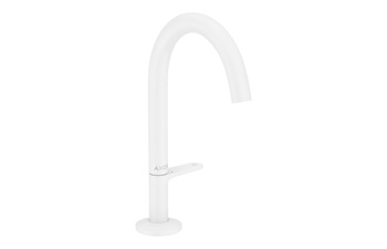 AXOR One Basin mixer Select 170 with push-open waste set | matt white