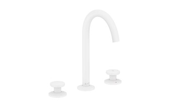 AXOR One 3-hole basin mixer Select 170 with push-open waste set | matt white