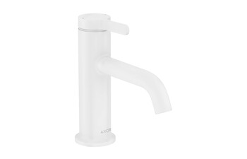 AXOR One Single lever basin mixer 70 with lever handle and waste set | matt white