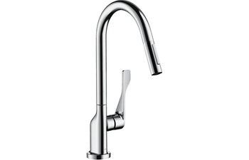 AXOR Citterio Single lever kitchen mixer 250 with pull-out spray Brushed Black Chrome