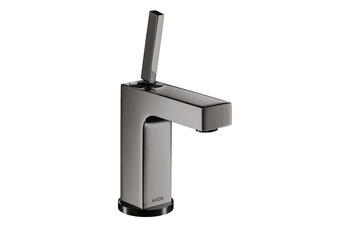 AXOR Citterio Single lever basin mixer 110 with pin handle and pop-up waste set Polished Black Chrome