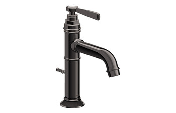 AXOR Montreux Single lever basin mixer 100 with lever handle and pop-up waste set Polished Black Chrome