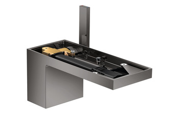 AXOR MyEdition Single lever basin mixer 70 with push-open waste set without plate Polished Black Chrome