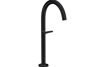 AXOR One Basin mixer Select 260 for wash bowls with push-open waste set Matt Black