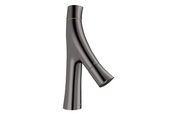 AXOR Starck Organic 2-handle basin mixer 80 with waste set Polished Black Chrome