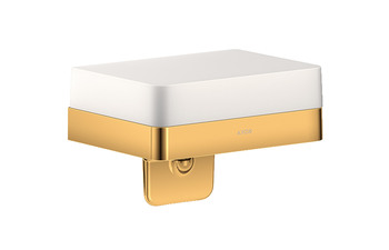AXOR Universal Accessories Liquid soap dispenser with shelf Polished Gold Optic