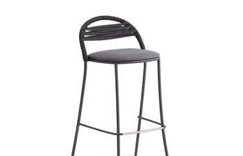 Petale hand-woven bar stool with stripe pattern C099 TC