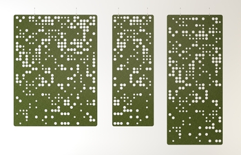 Hängender Raumtrenner Braille