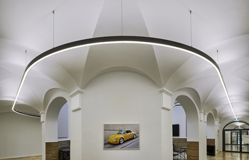LED-Linargo pendant direct/indirect curved
