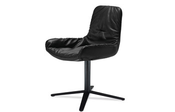 Leya armchair low with x-base frame