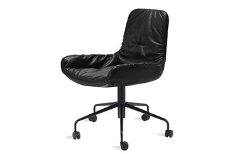 Leya armchair low with swivel base and height adjustment