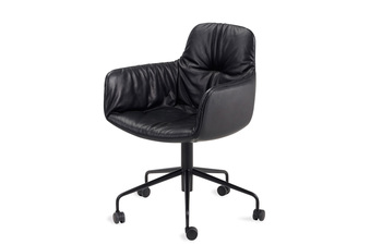 Leya armchair high with swivel base and height adjustment