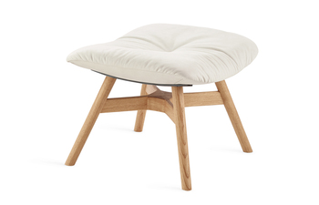 Leya ottoman with wooden frame