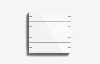 Pushbutton sensor 4 pure white glossy (varnished)