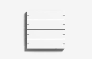 Pushbutton sensor 4 pure white matt (varnished)