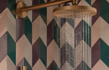 Overhead shower 220 1jet | Brushed Red Gold