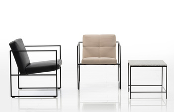 Grace metal low armchair