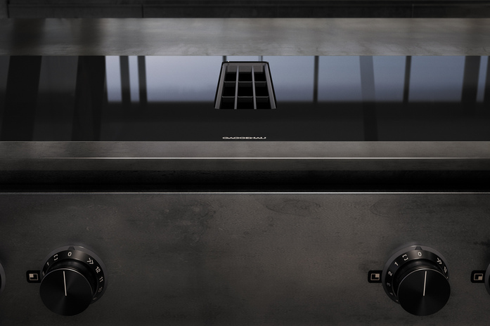 02 Gaggenau flex induction cooktop with integrated ventilation system
