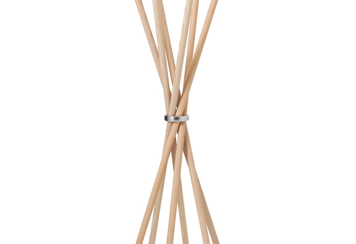 COAT white oiled ash structure and polished aluminium