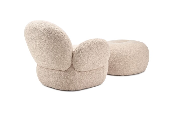 2022 Nana Lounger Pouf Dedar Nude back