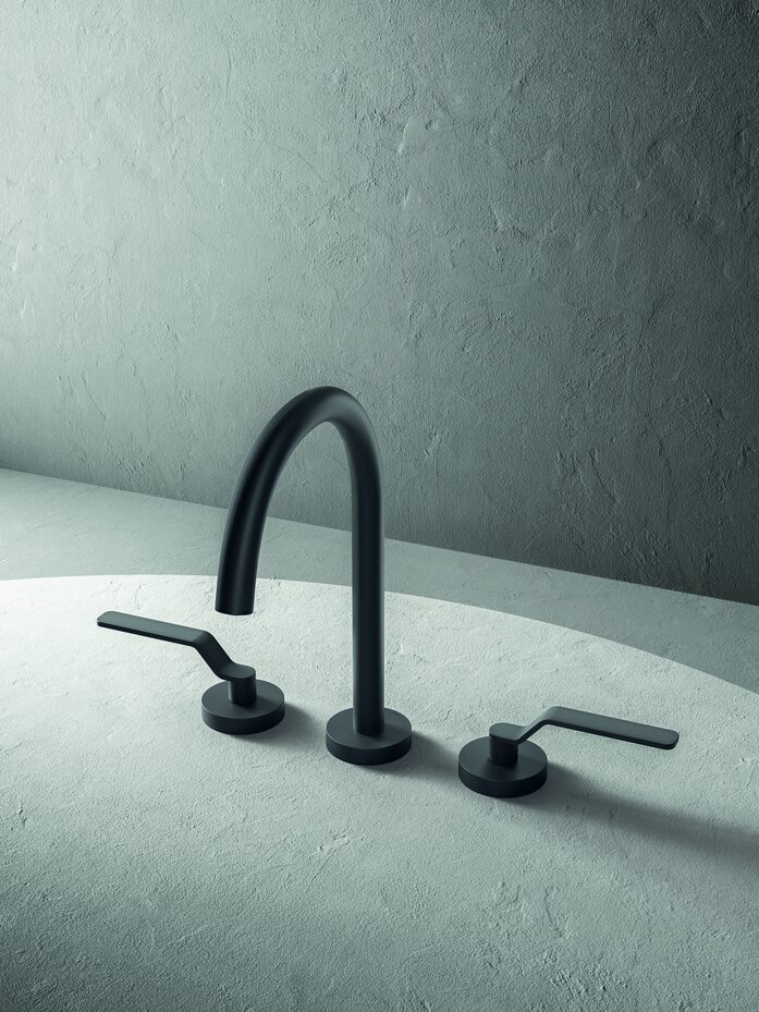 AL EX GARDEN 3 Hole washbasin mixer Y407 W Deep Black PVD 01 st v