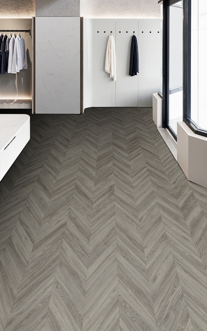 Pattern 101 Studio Moods Chevron Basic Mono Blackjack Oak 937