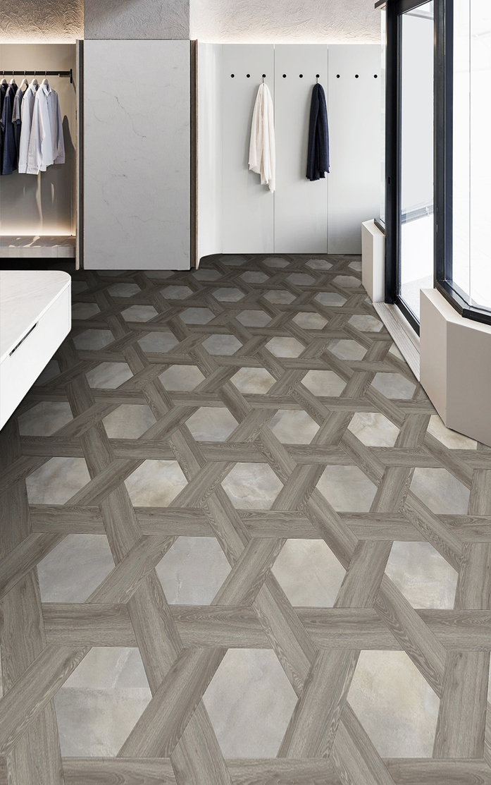 Pattern 285 Studio Moods Wicker Cloud Stone 244 Blackjack Oak 937