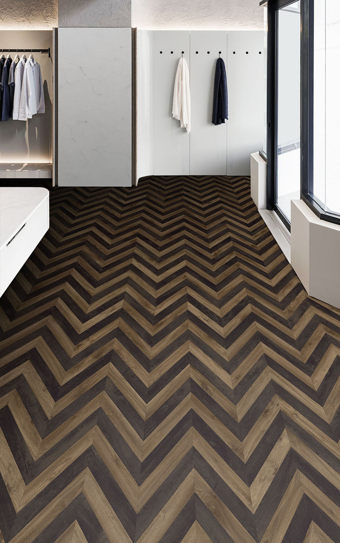 Pattern 306 Studio Moods Chevron Basic Duo Sierra Oak 876 and Country Oak 991