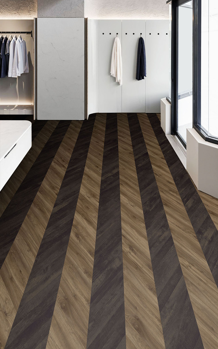 Pattern 310 Studio Moods Chevron Basic Sierra Oak 876 and Country Oak 991 Bands