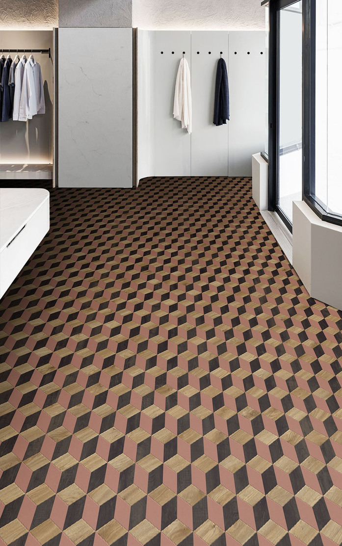 Pattern 315 Studio Moods Diamond 3 D Cubes Country Oak 991 Sierra Oak 346 Desert Crayola 562