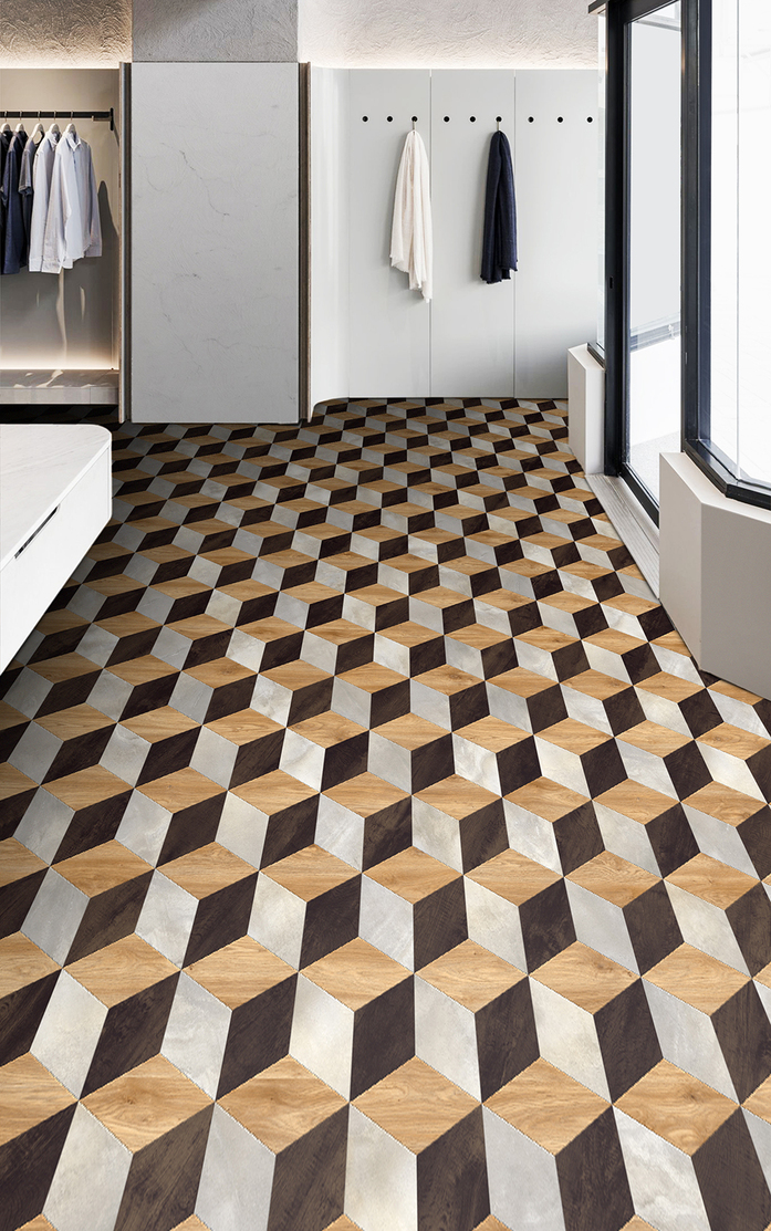 Pattern 355 Studio Moods Big Diamond Country Oak 991 Sierra Oak 346 Cloud Stone 244