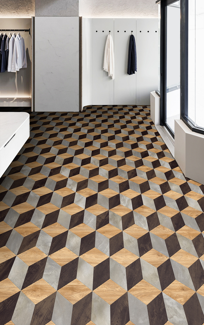 Pattern 356 Studio Moods Big Diamond Country Oak 991 Sierra Oak 346 Cloud Stone 854