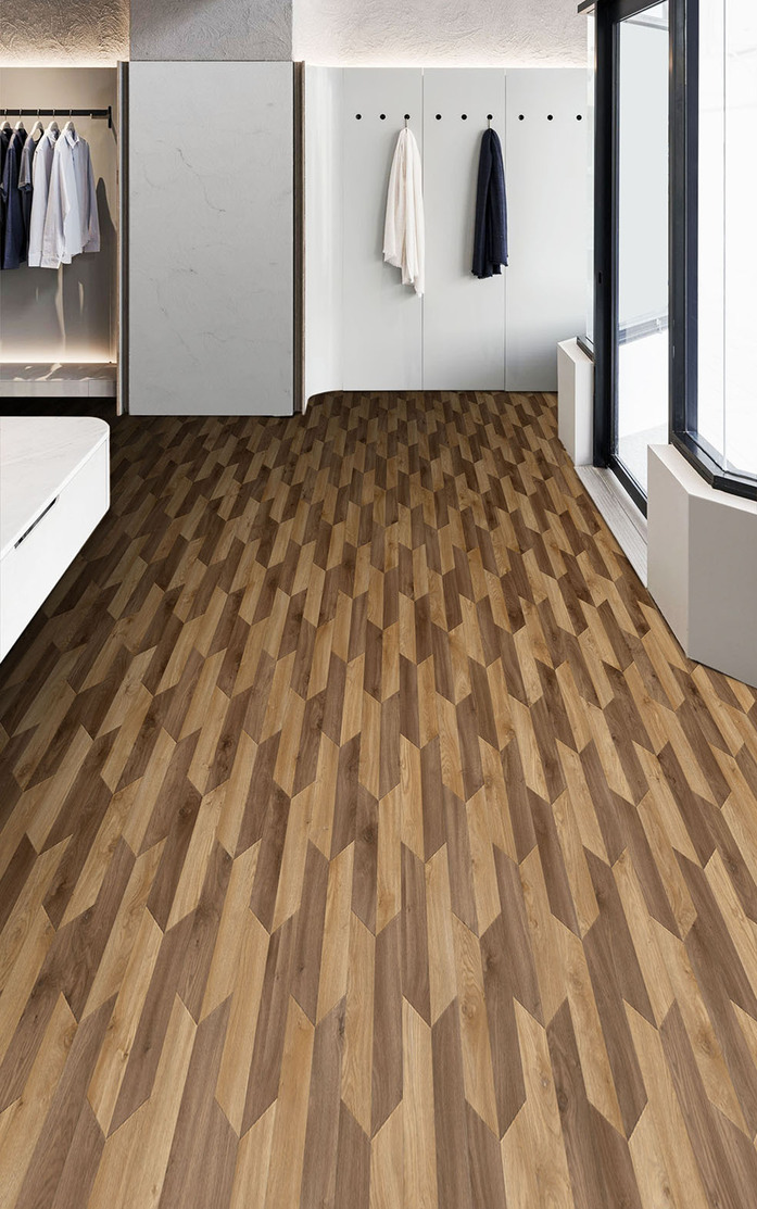 Pattern 376 Studio Moods Arrow Chevron Drop Sierra Oak 346 Sierra Oak 876