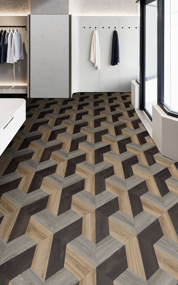 Pattern 416 Studio Moods 3 D Mesh Blackjack Oak 229 and 937 Country Oak 991