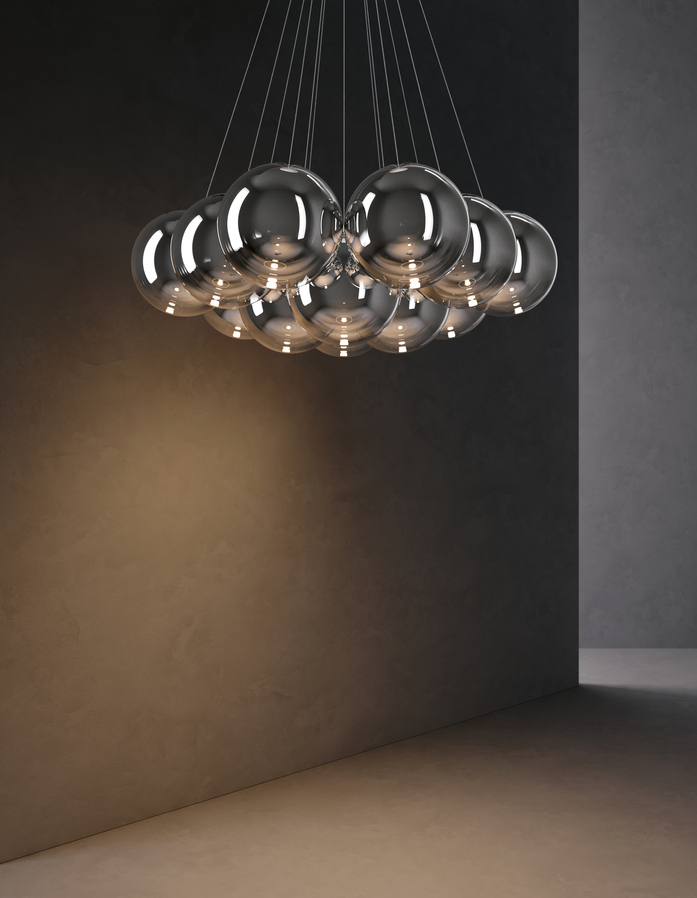 Random Cloud chrome 14 lights diam 28