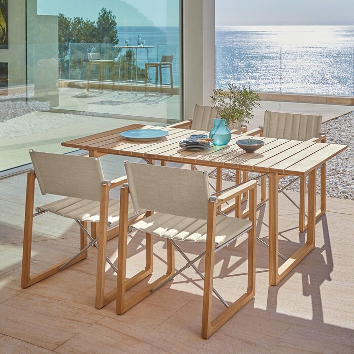 Beton teak tisch