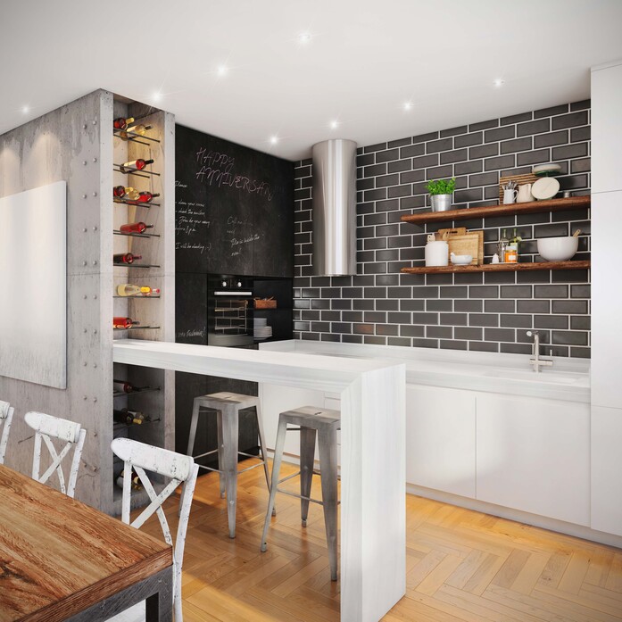 Hi macs strato wind kitchen