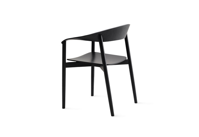 01 Stella wooden frame black oak unpolstered back
