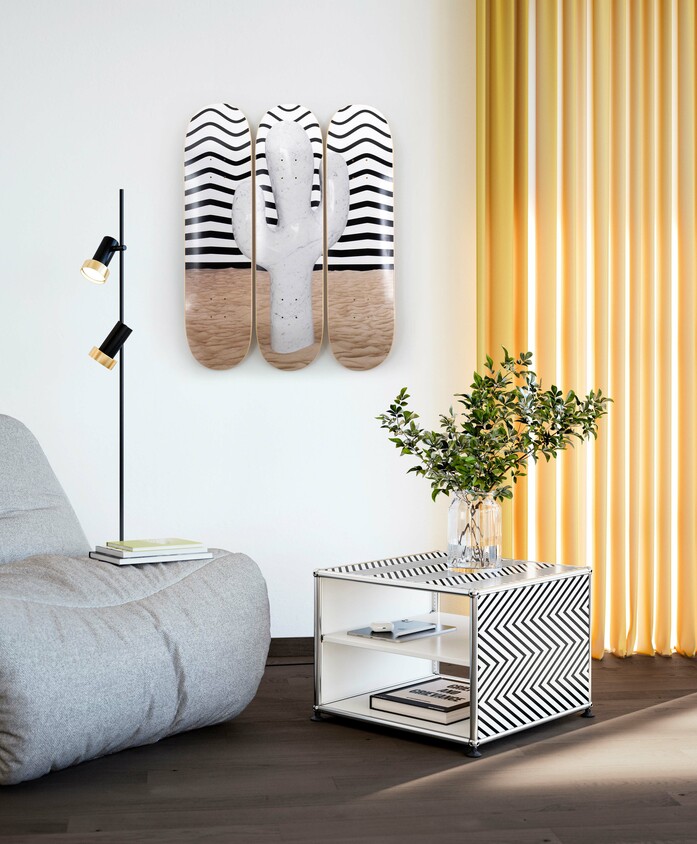 1949 USM Sonderedition Sidetable with Skateboards