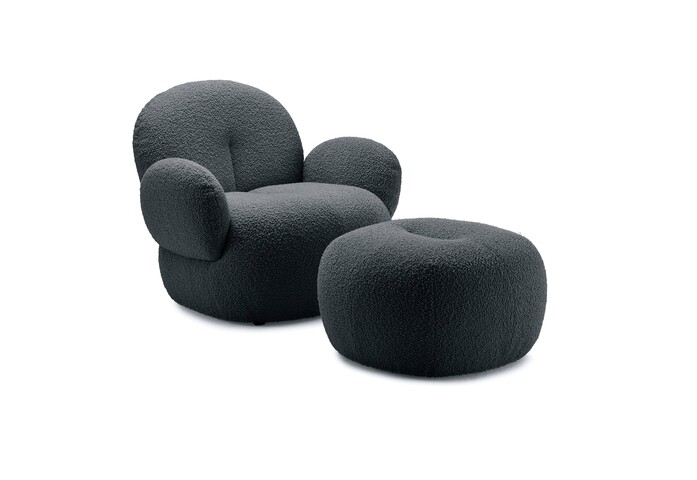 2022 Nana Lounger Pouf Dedar Ardesia front