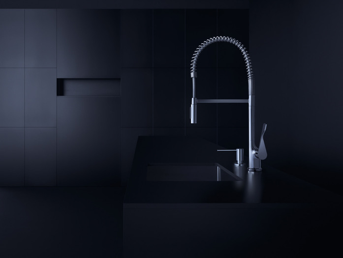 AXOR Citterio Einhebel Kuechenmischer 230 Semi Pro Edelstahl Finish 02