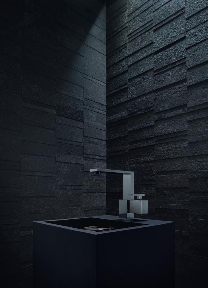 AXOR Edge Einhebel Waschtischmischer 190 mit Push Open Ablaufgarnitur Diamantschliff Polished Black Chrome 02 2021 08 30 064323 rrqx