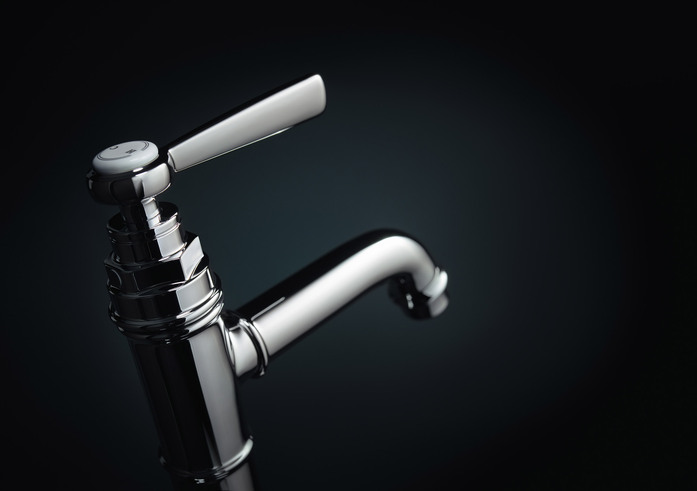 AXOR Montreux Einhebel Waschtischmischer 100 mit Hebelgriff und Zugstangen Ablaufgarnitur Polished Black Chrome 02