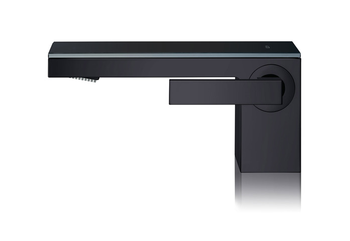 AXOR My Edition Einhebel Waschtischmischer 70 mit Push Open Ablaufgarnitur ohne Platte Polished Black Chrome 04