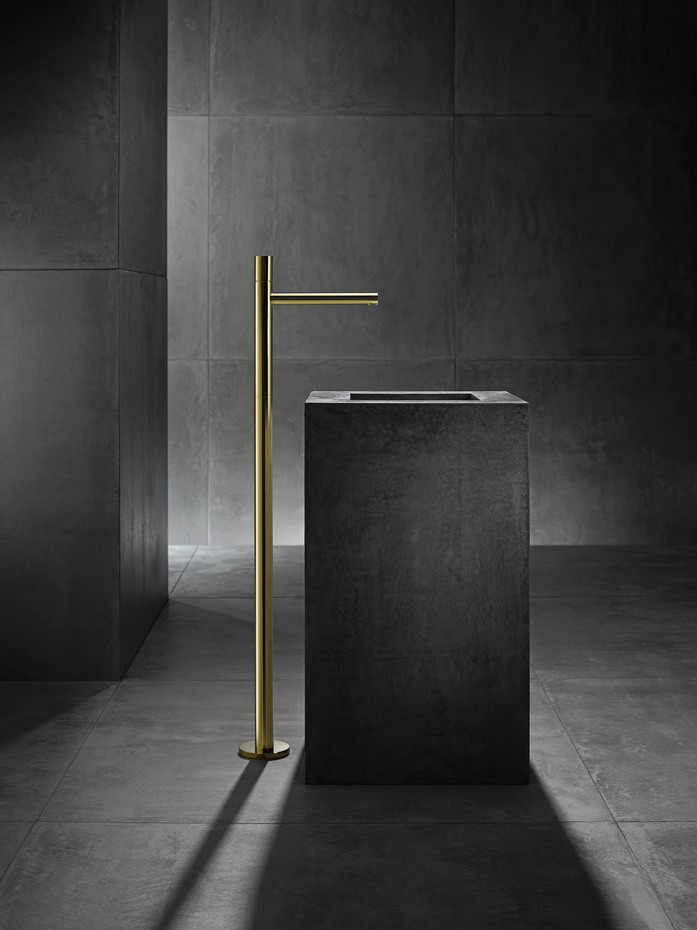 AXOR Uno Einhebel Waschtischmischer bodenstehend mit Zerogriff ohne Ablaufgarnitur Brushed Nickel 03