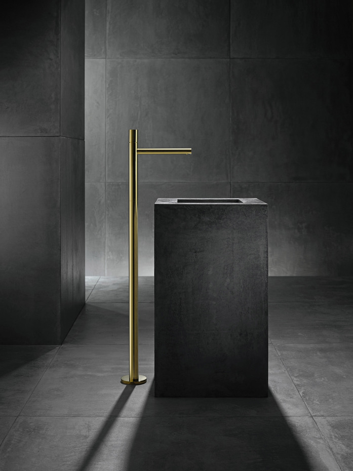 AXOR Uno Einhebel Waschtischmischer bodenstehend mit Zerogriff ohne Ablaufgarnitur Brushed Nickel 04