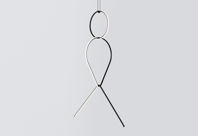 Arrangement circle S drop N broken line