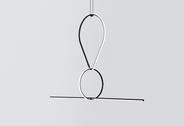 Arrangement drop N circle S line