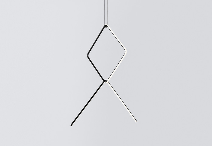 Arrangement square L broken line